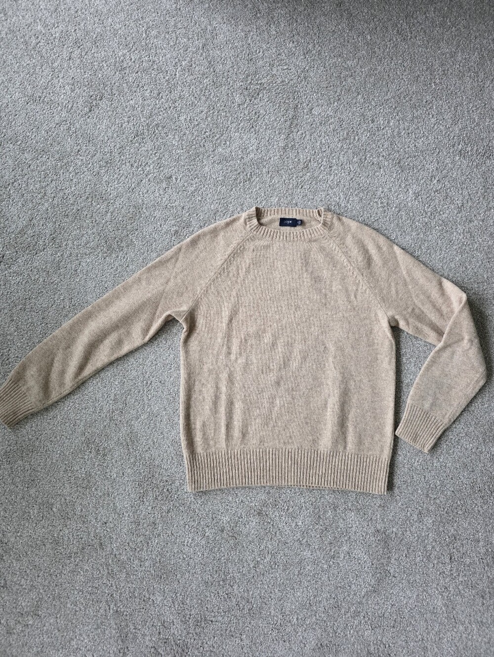 J. Crew Wool Tan Crewneck Sweater